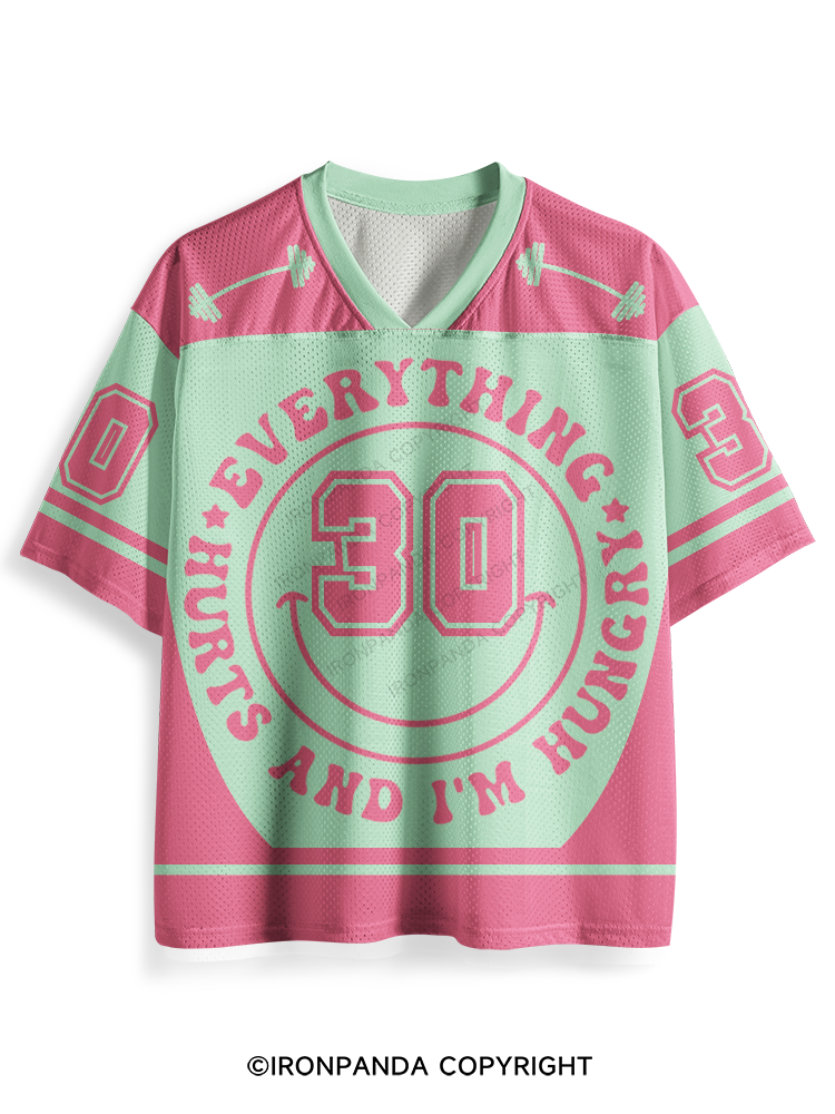 EVERYTHING HURTS AND I'M HUNGRY SMILE Mesh Jersey