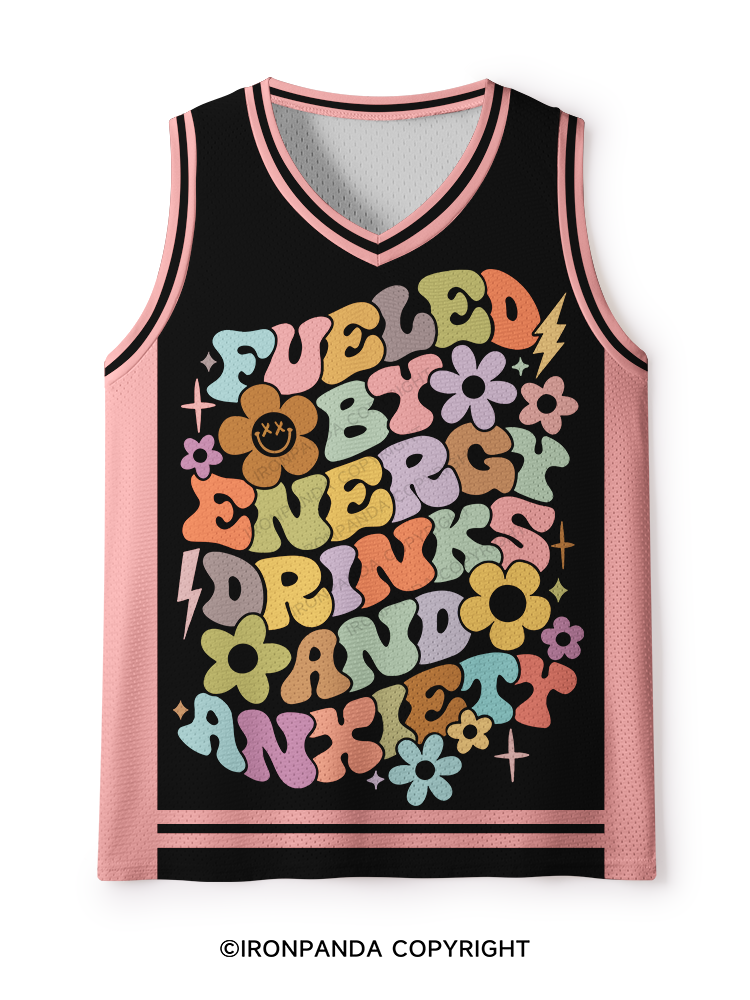 Fueled By Energy Drinks And Anxiety Mesh Tank Top