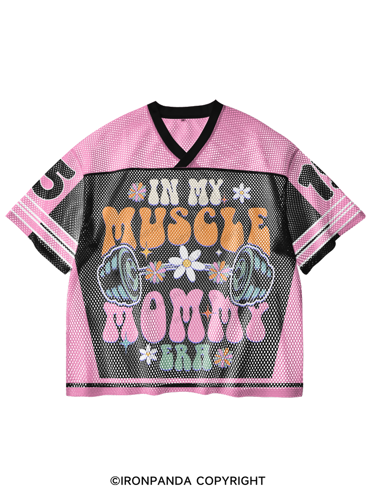 Muscle Mommy V-Neck Open Hole Mesh Top