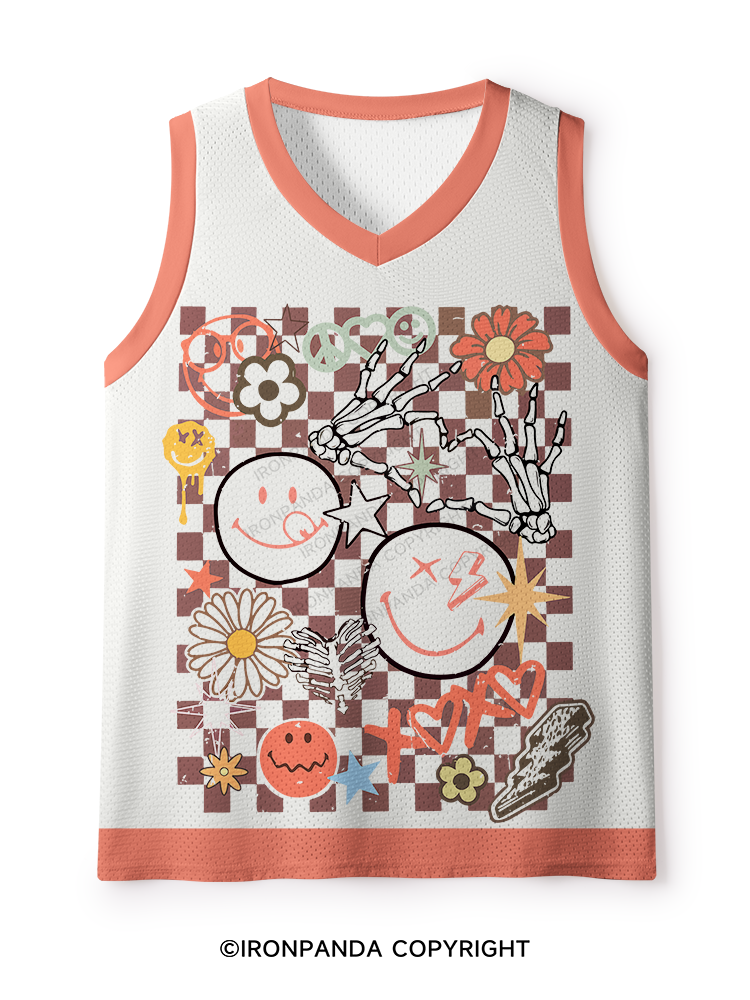 VINTAGE CHECKBOARD Mesh Tank Top
