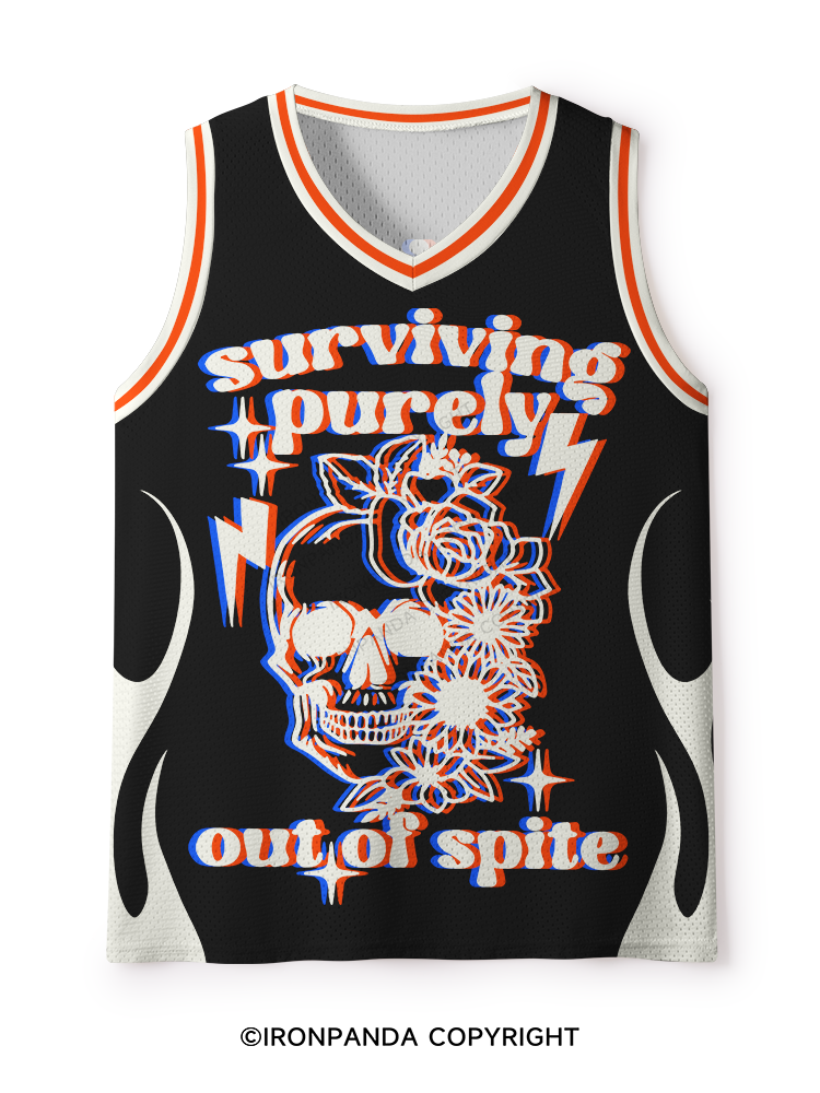 SURVIVING PURELY OUT OF SPITE Mesh Tank Top