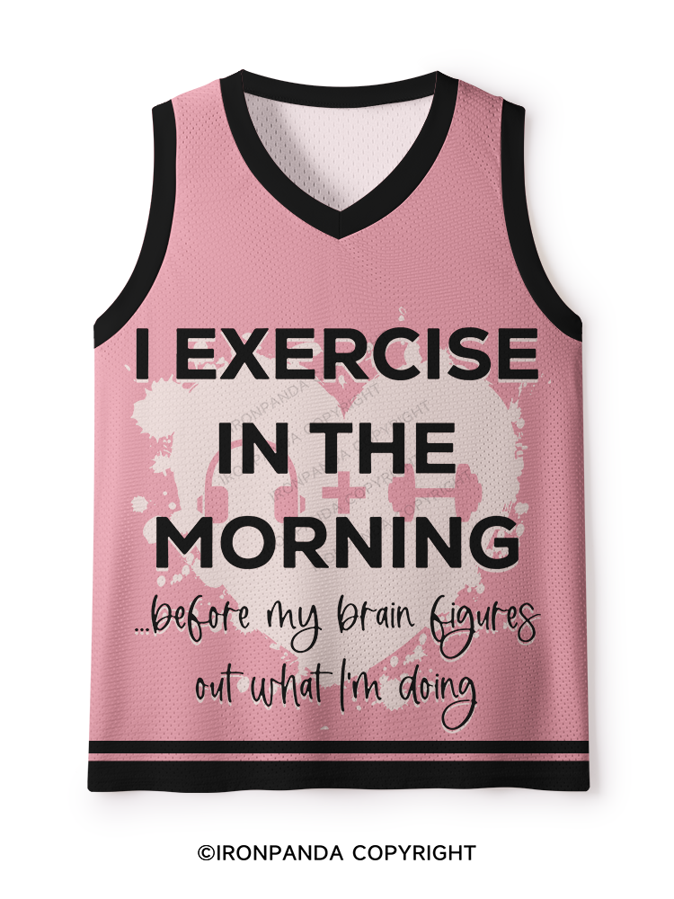 I Exercise in the morning Mesh Tank Top