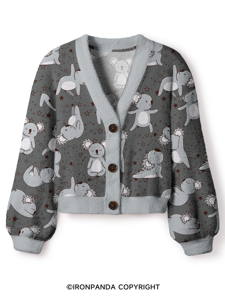 YOGA KOALAS Crop Ugly Cardigan Sweater