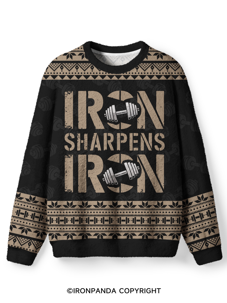 IRON SHARPENS Ugly Fuzzy Fleece Sweater