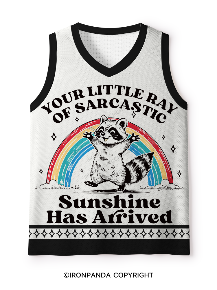 YOUR LITTLE RAY OF SARCASTIC SUNSHINE HAS ARRIVED Mesh Tank Top