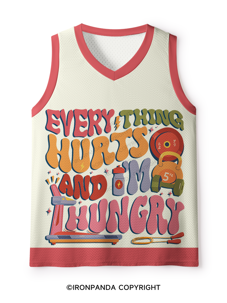 Everything Hurts And I'm Hungry Cute Mesh Tank Top