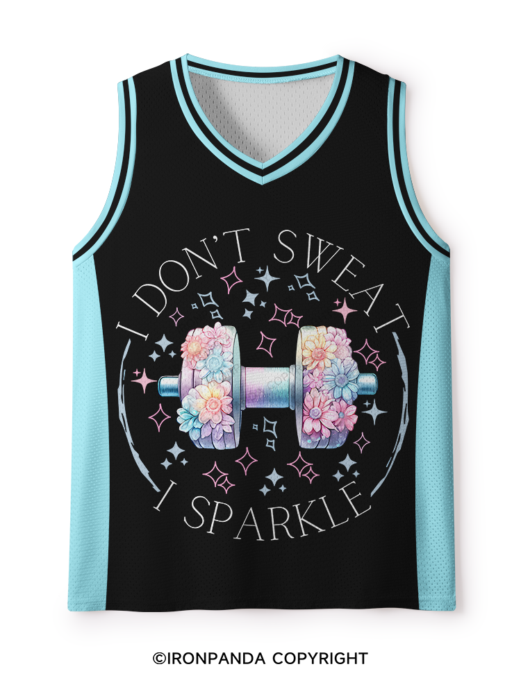 I DON'T SWEAT I SPARKLE Mesh Tank Top