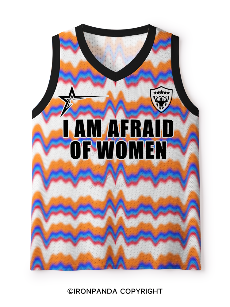 I AM AFRAID OF WOMEN Mesh Tank Top