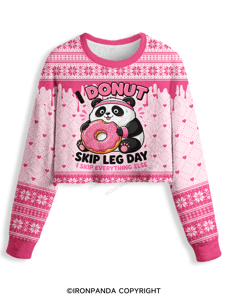 I DOUNT SKIP LEG DAY Crop Ugly Sweater