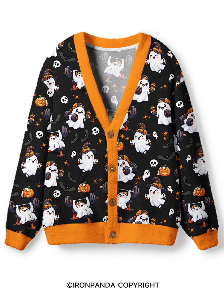 Funny Ghost Fitness Ugly Cardigan Sweater