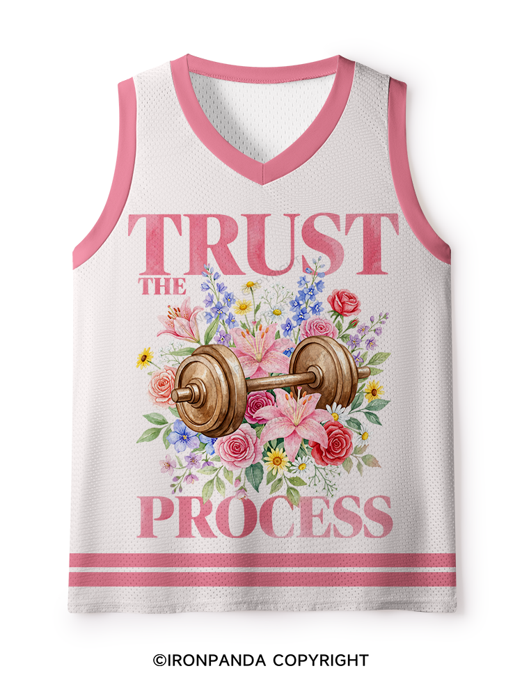 TRUST THE PROCESS Dumbbell Mesh Tank Top