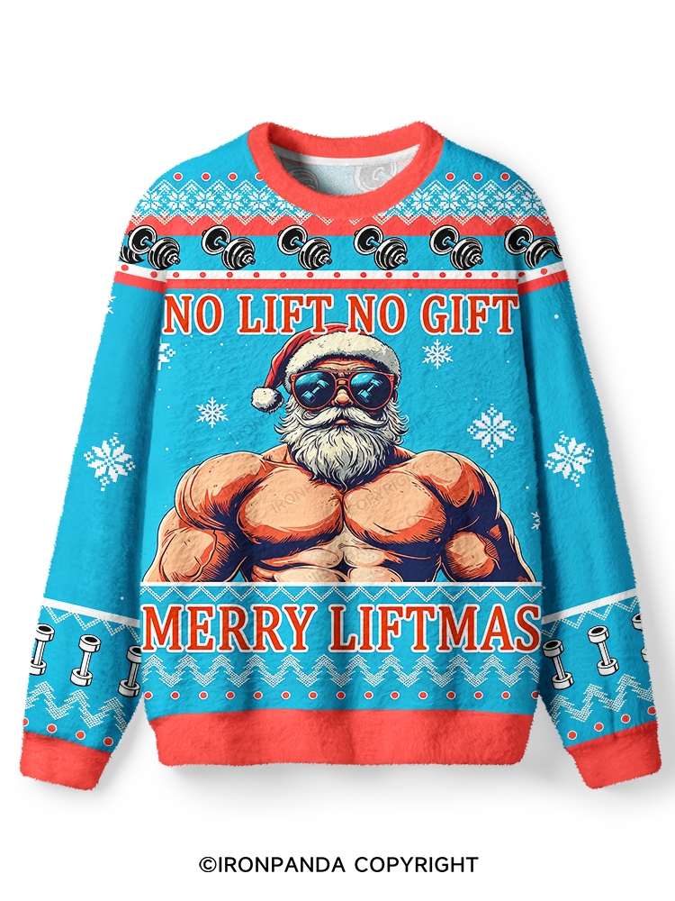 IRONPANDA Muscular Santa Fitness Theme Ugly Sweater