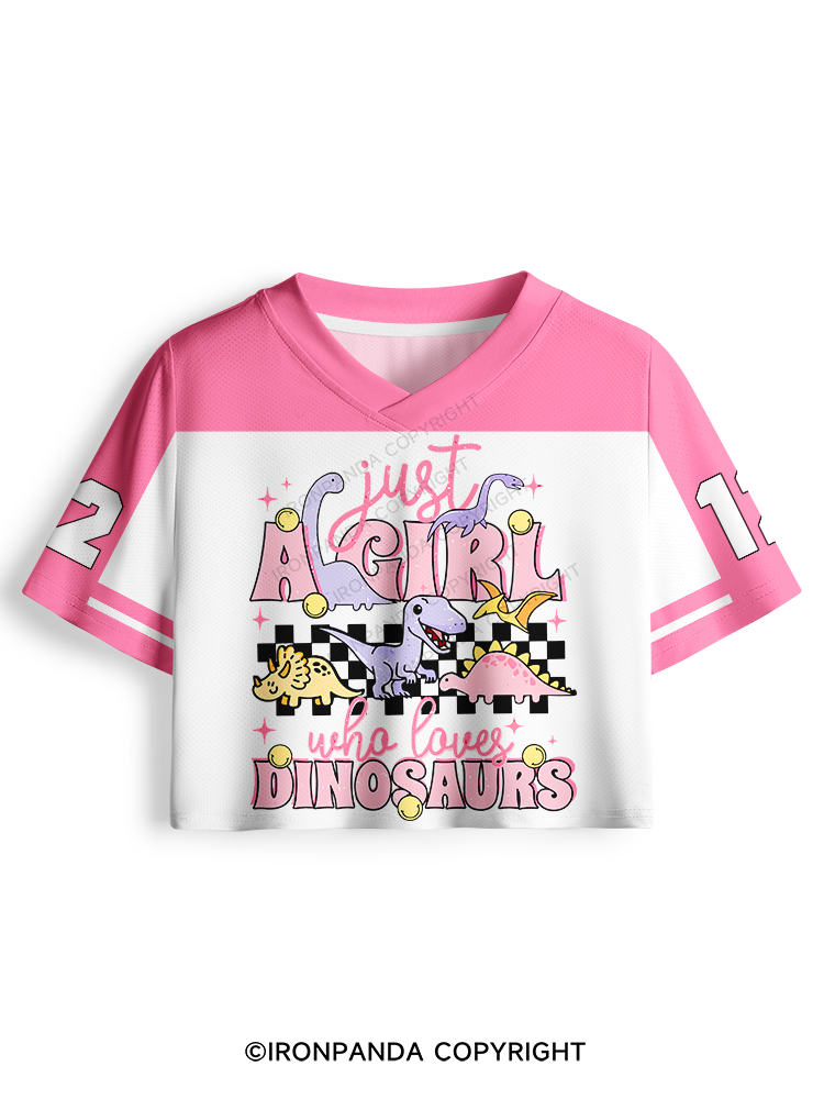 Just A Girl Who Loves Dinosaurs Cartoon Pro Mesh Jersey