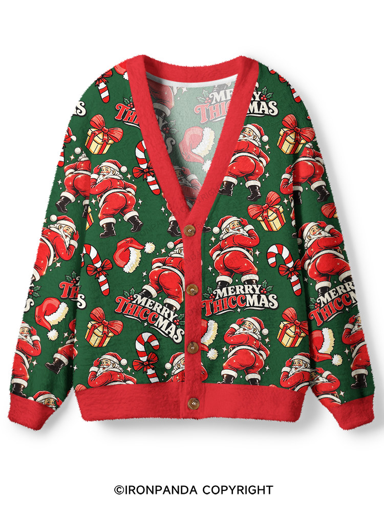 Merry Thiccmas Ugly Cardigan Sweater
