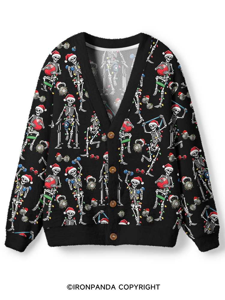 Funny Skeleton Ugly Cardigan Sweater