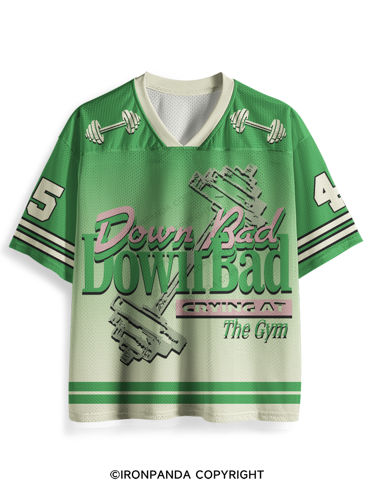 DOWN BAD CRYING AT THE GYM DUMBBELL Mesh Jersey