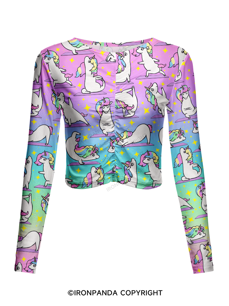 UNICORN YOGA STARLIGHT PARTY Mesh Long Sleeve Top
