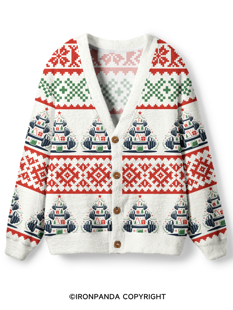 Merry Liftmas Funny Christmas Gym Ugly Cardigan Sweater