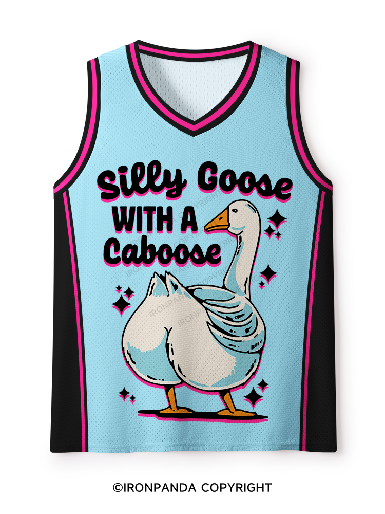 Silly Goose With A Caboose Mesh Tank Top