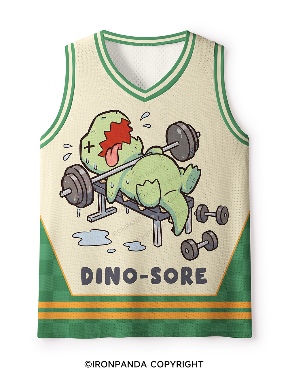 DINO-SORE FUNNY Mesh Tank Top