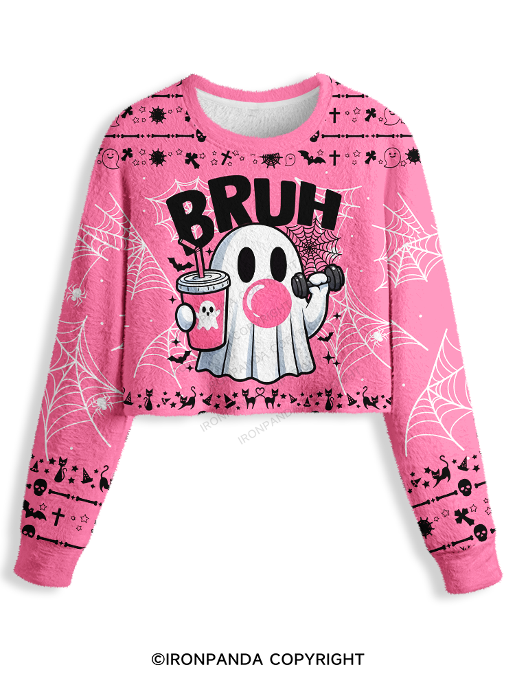 BRUH WEIGHTLIFTIING Crop Ugly Sweater