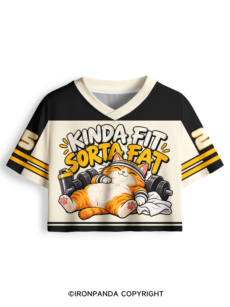 Kinda Fit Sorta Fat Cute Gym Cat Pro Mesh Jersey