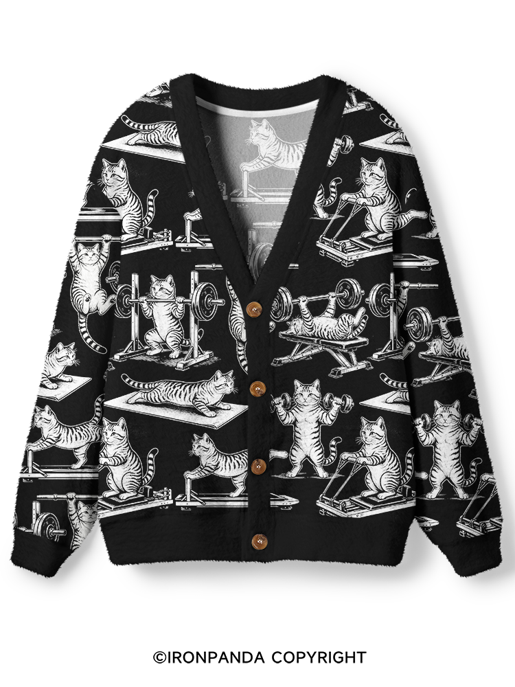 Fitness Cute Cat Ugly Cardigan Sweater