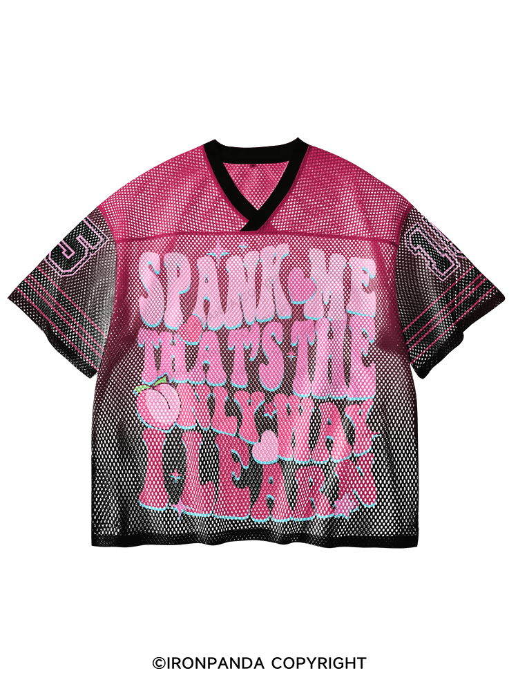 Get Nasty Good Girl V-Neck Open Hole Mesh Top