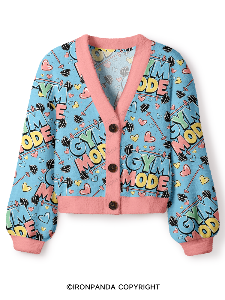 HEART GYM MODE Crop Ugly Cardigan Sweater