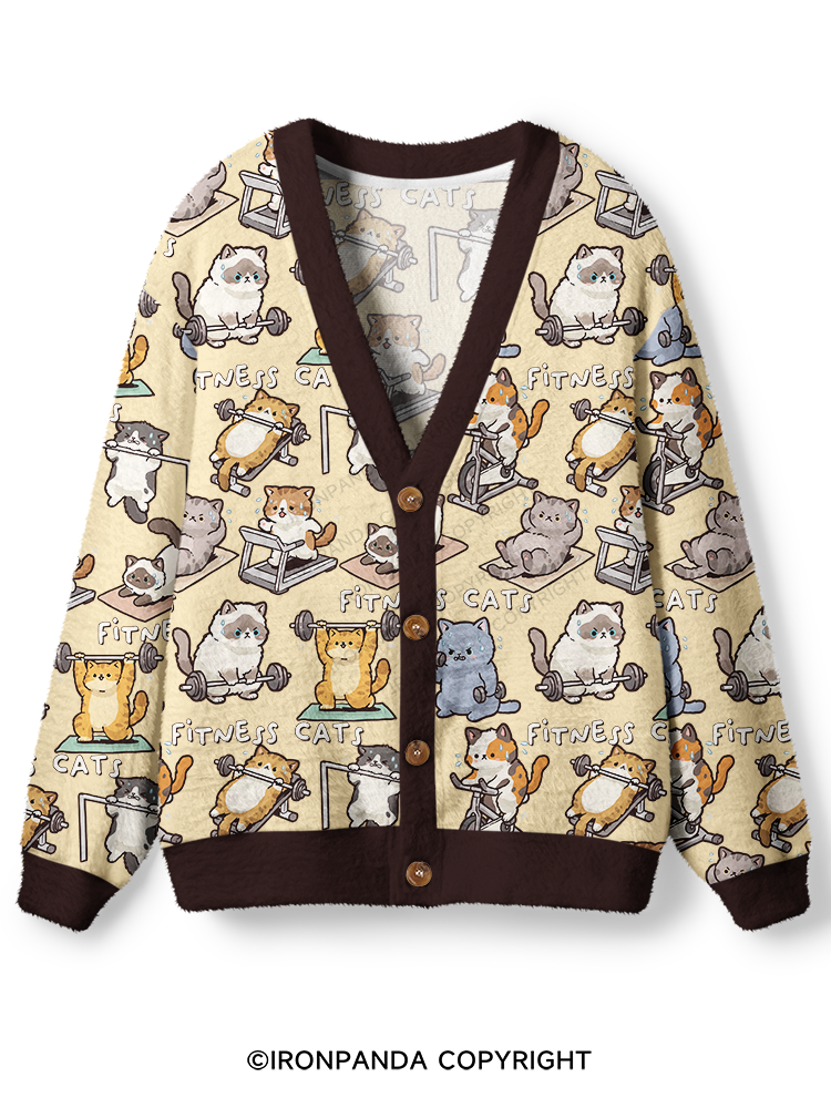 FITNESS Cats Ugly Cardigan Sweater