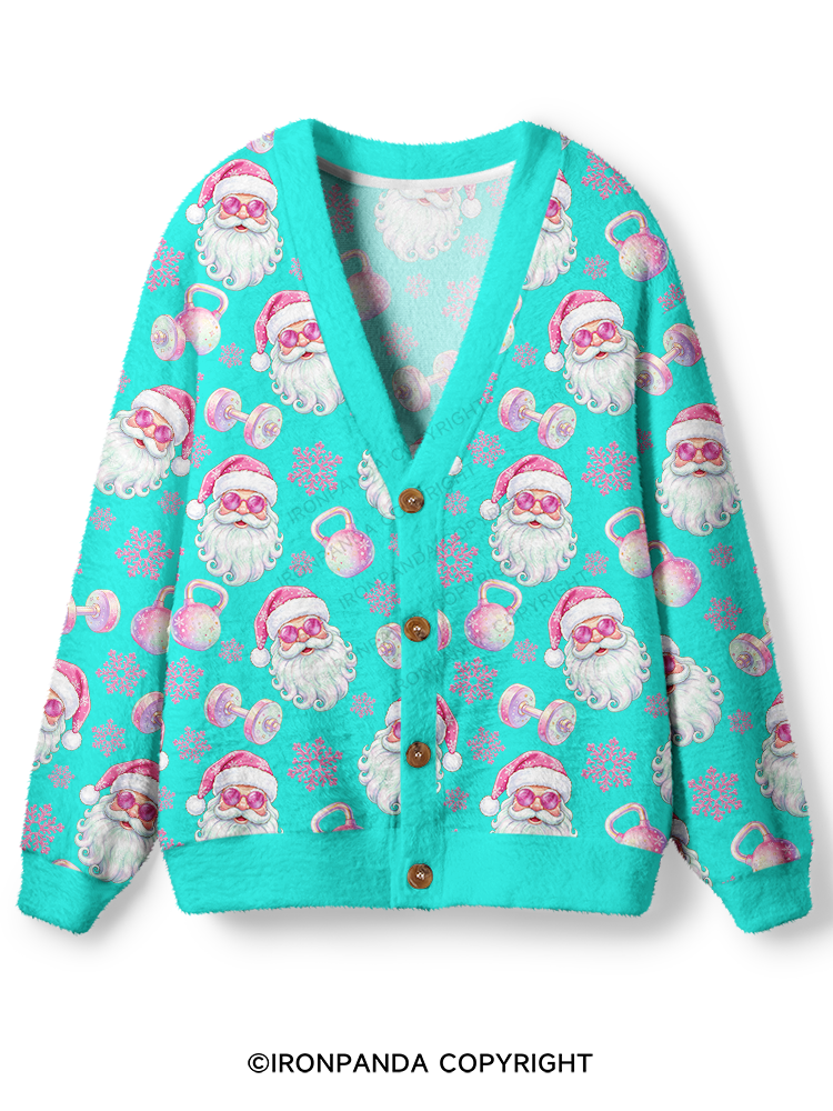 FITNESS SANTA CLAUS Ugly Cardigan Sweater