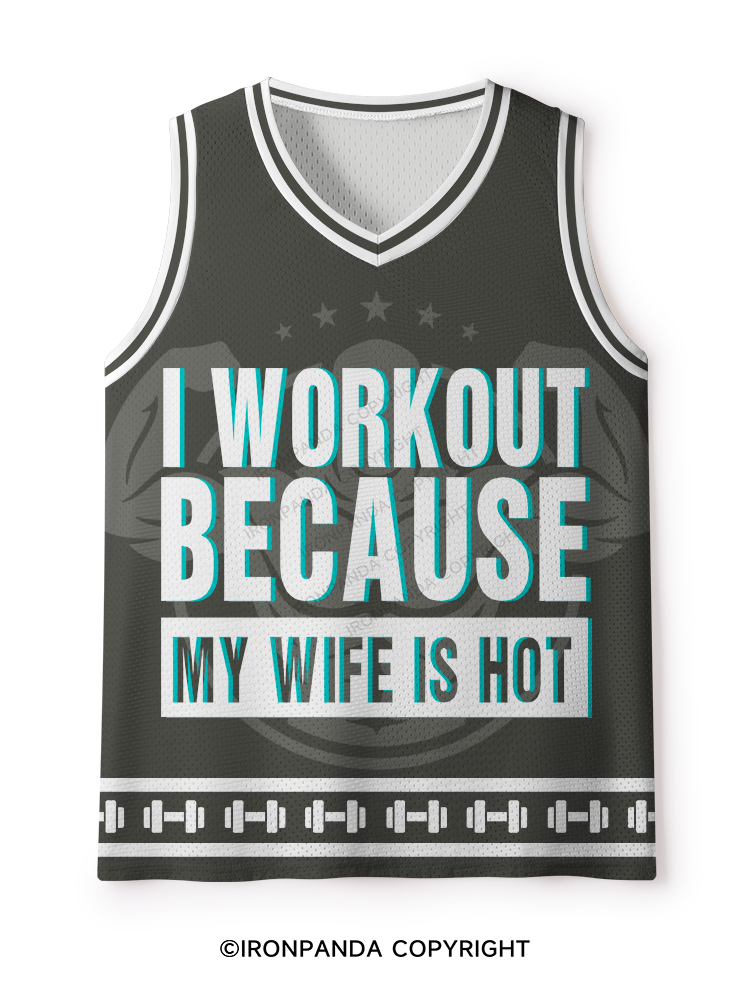 I Workout Because my Wife is Hot Mesh Tank Top