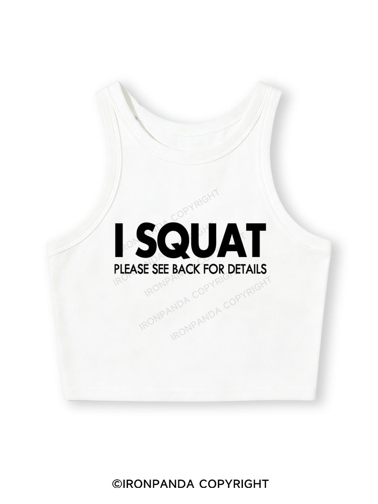 I SQUAT Fitted Crop Tank Top