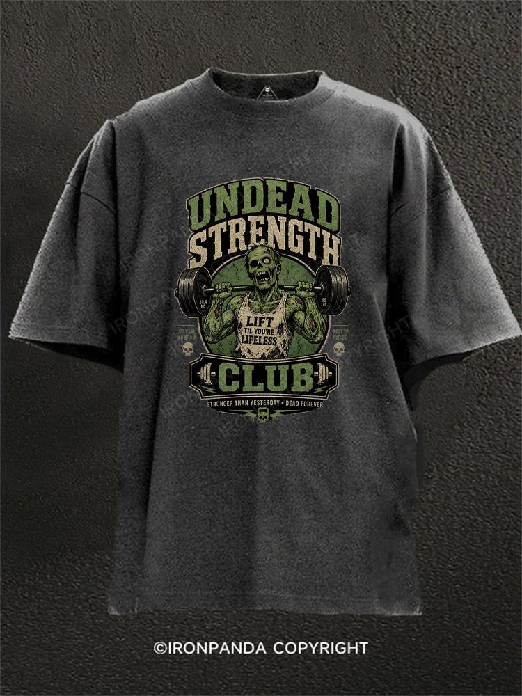 Undead Strength Club Washed Gym Shirt