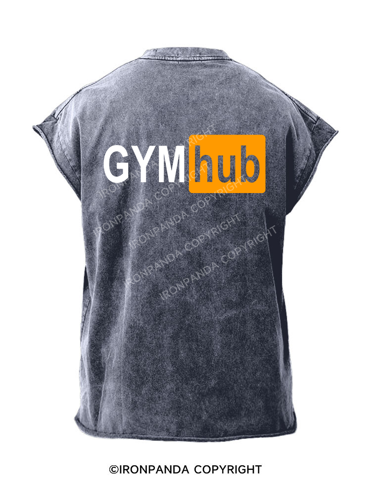 Gym Hub  Back Printed Cut Off Tank