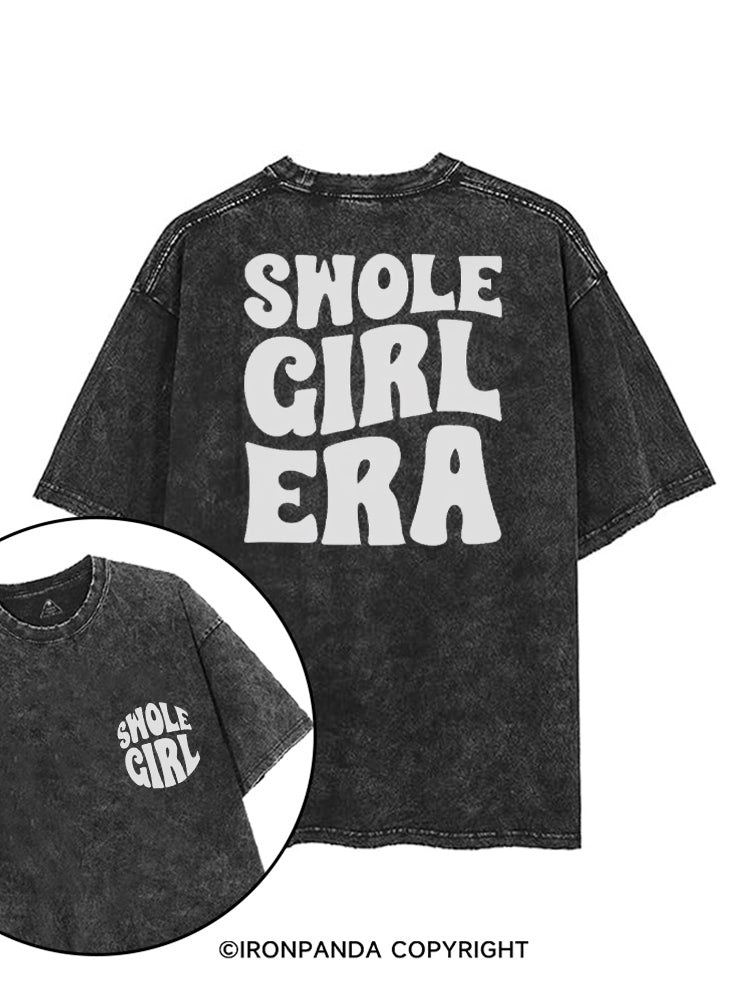 SWOLE GIRL ERA printed Gym Shirt