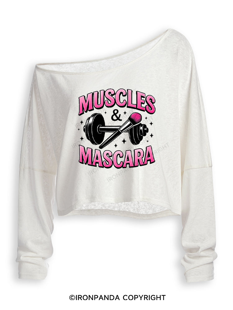 Muscles & Mascara Off Shoulder Long Sleeve Crop Top