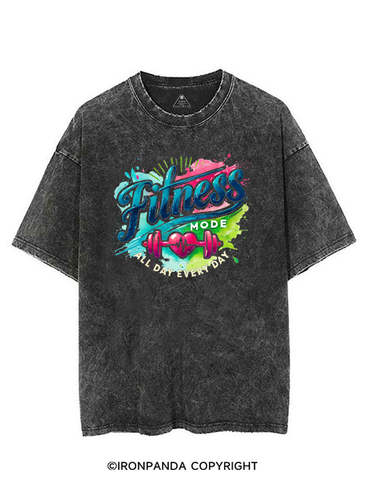 FITNESS MODE ALL DAY EVERY DAY VINTAGE GYM SHIRT