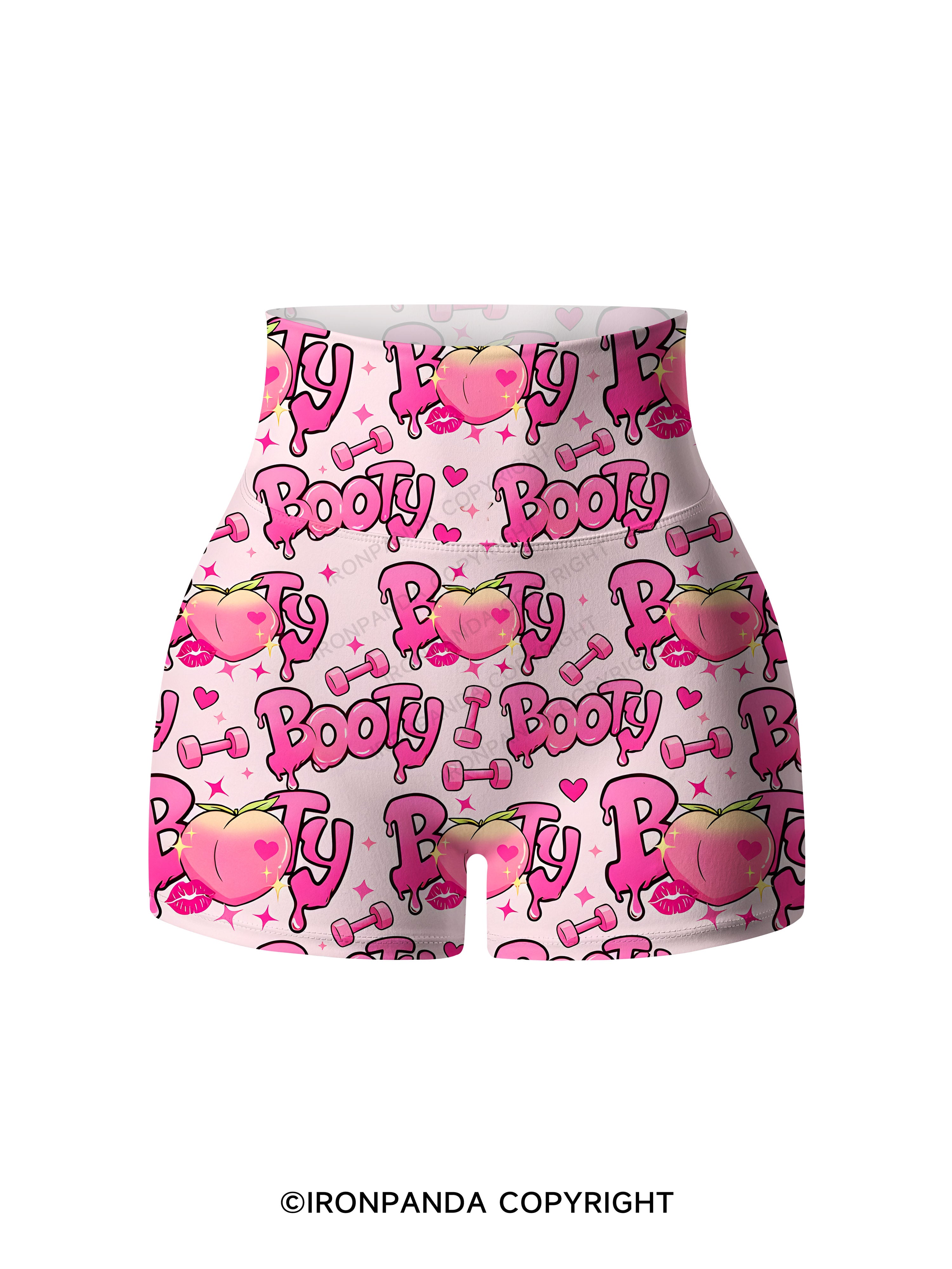 booty Printed Yoga Shorts