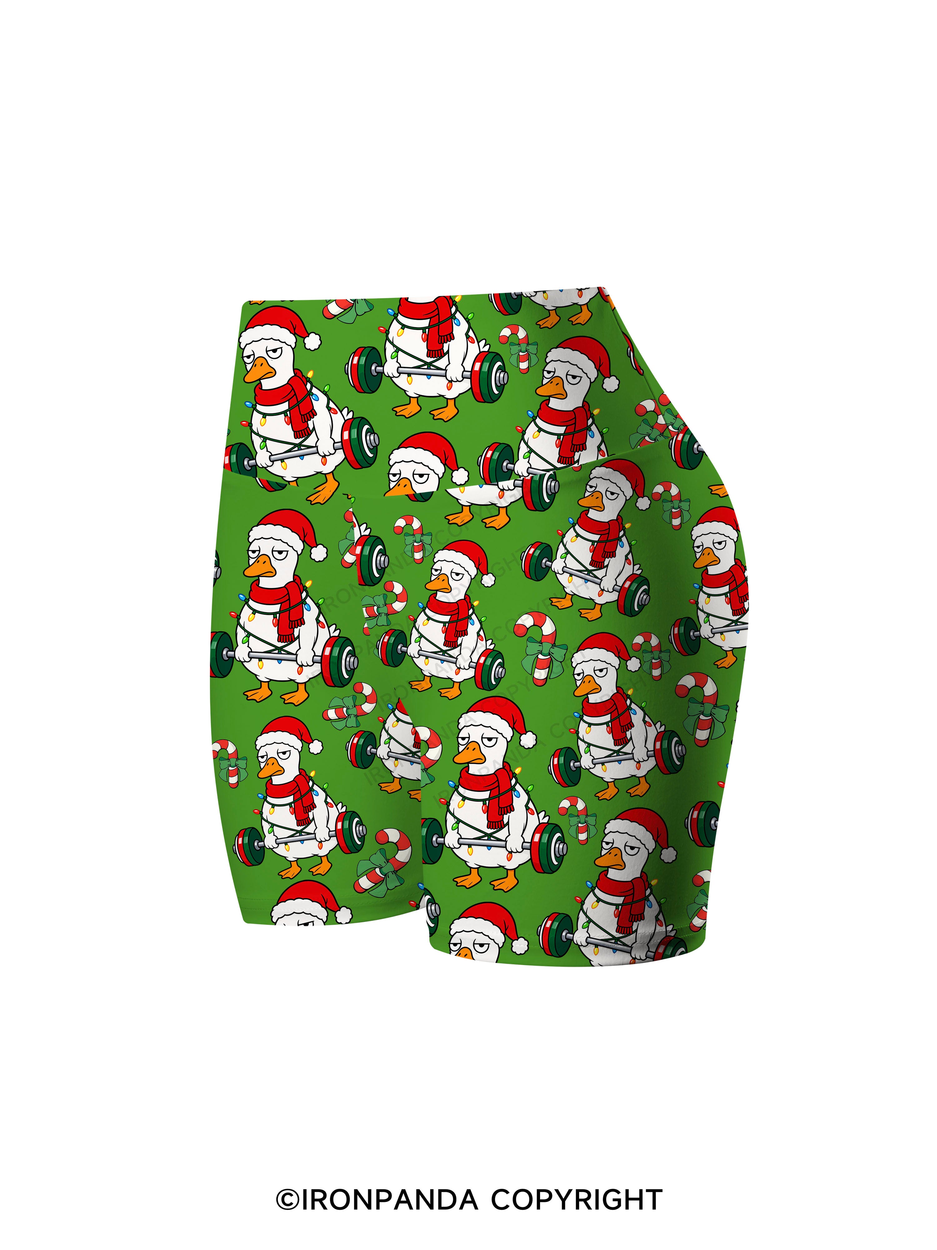 JUST GONNAJINGLE A BITI'M TIRED Printed Yoga Cycling Shorts