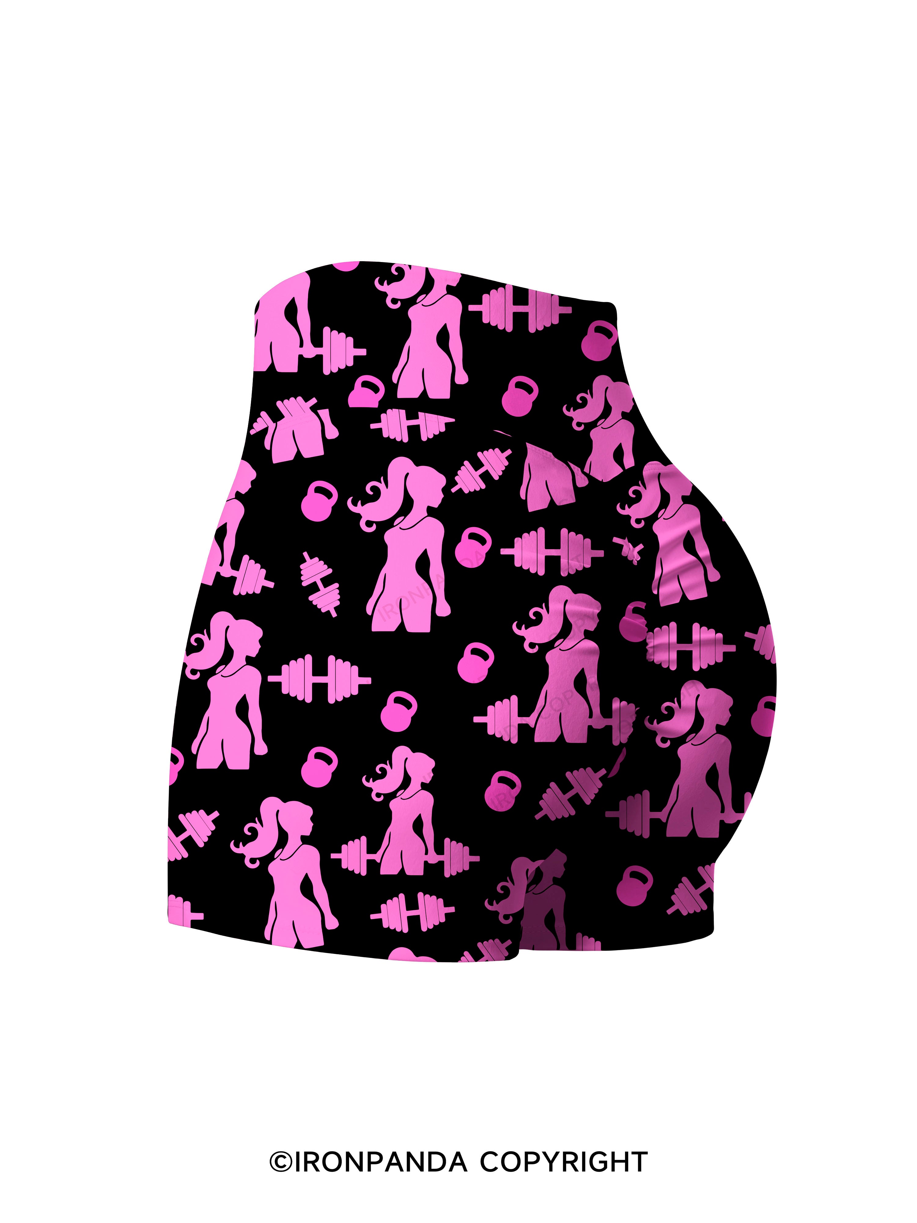 PINK POWERLIFT Printed Yoga Shorts