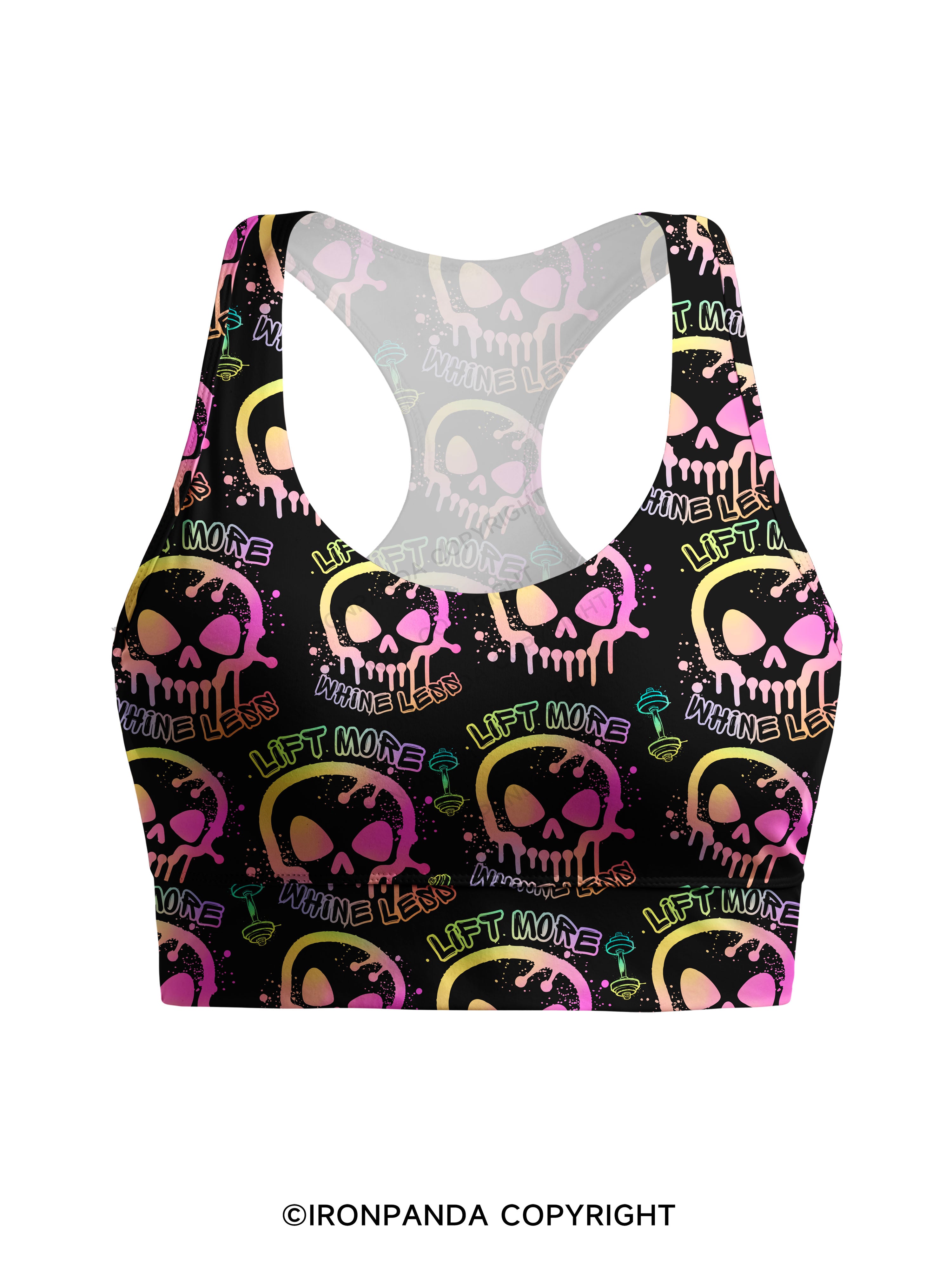 Lift More Whine Less Racerback Sports Bra
