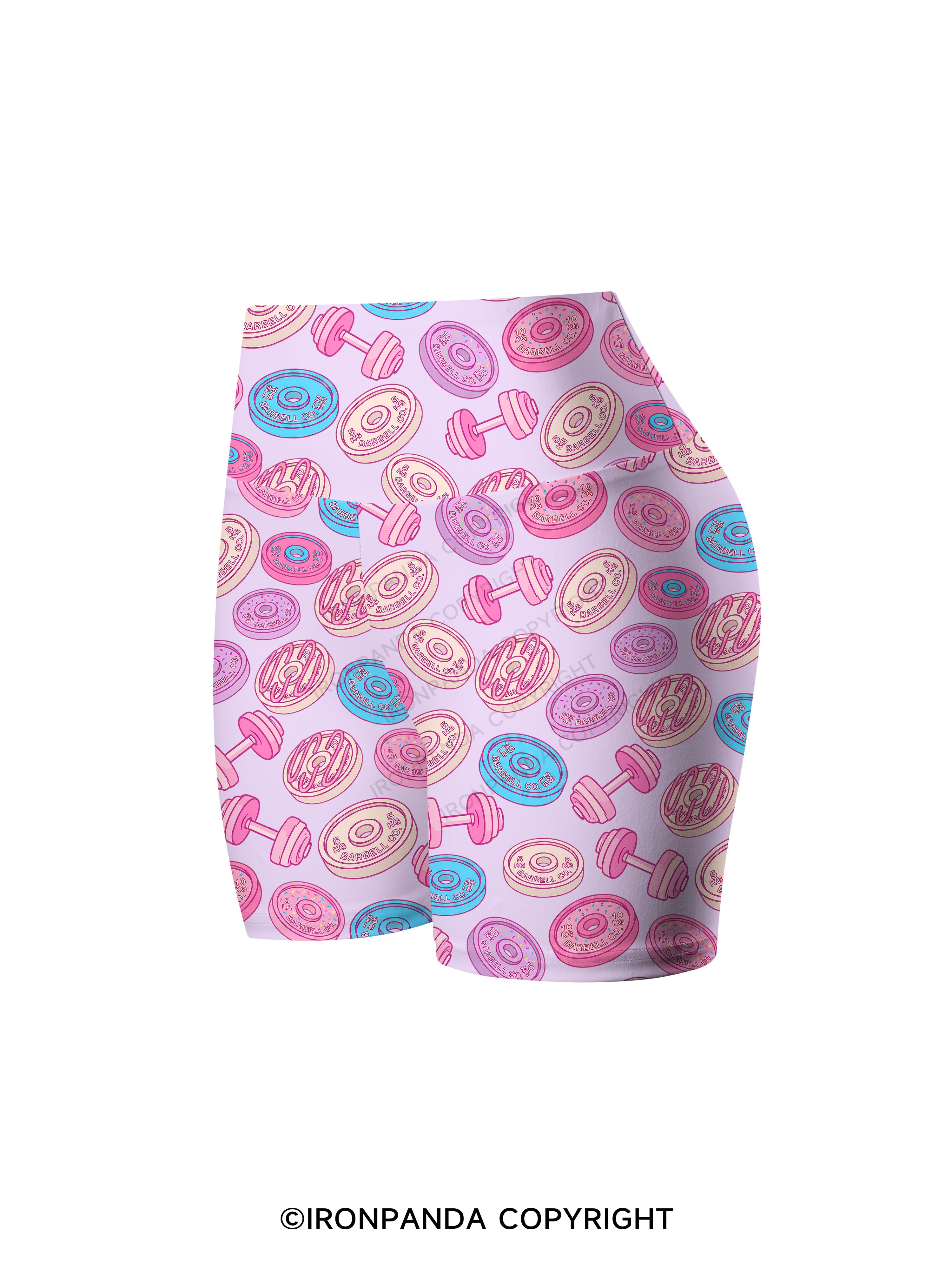DONUT PLATES Printed Yoga Cycling Shorts
