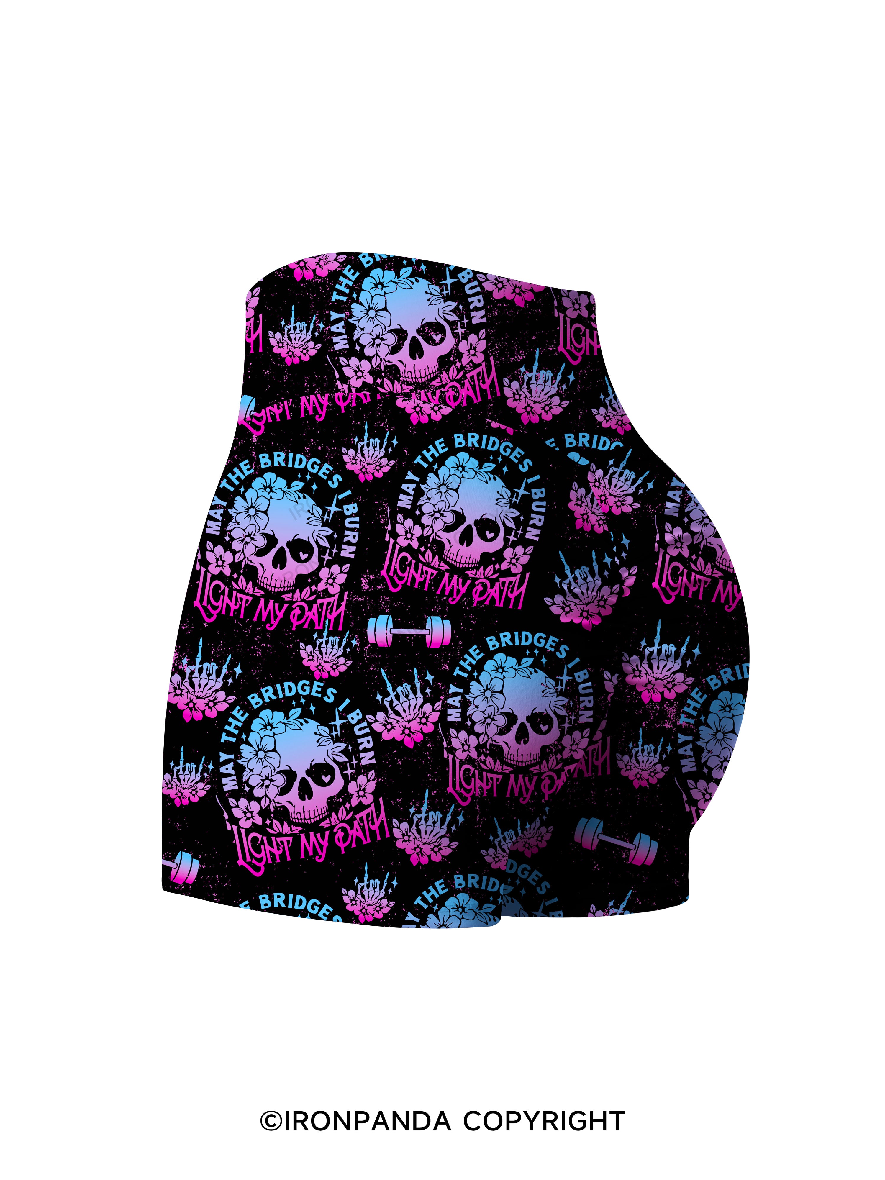 May The Bridges I Burn Light The Way Printed Yoga Shorts