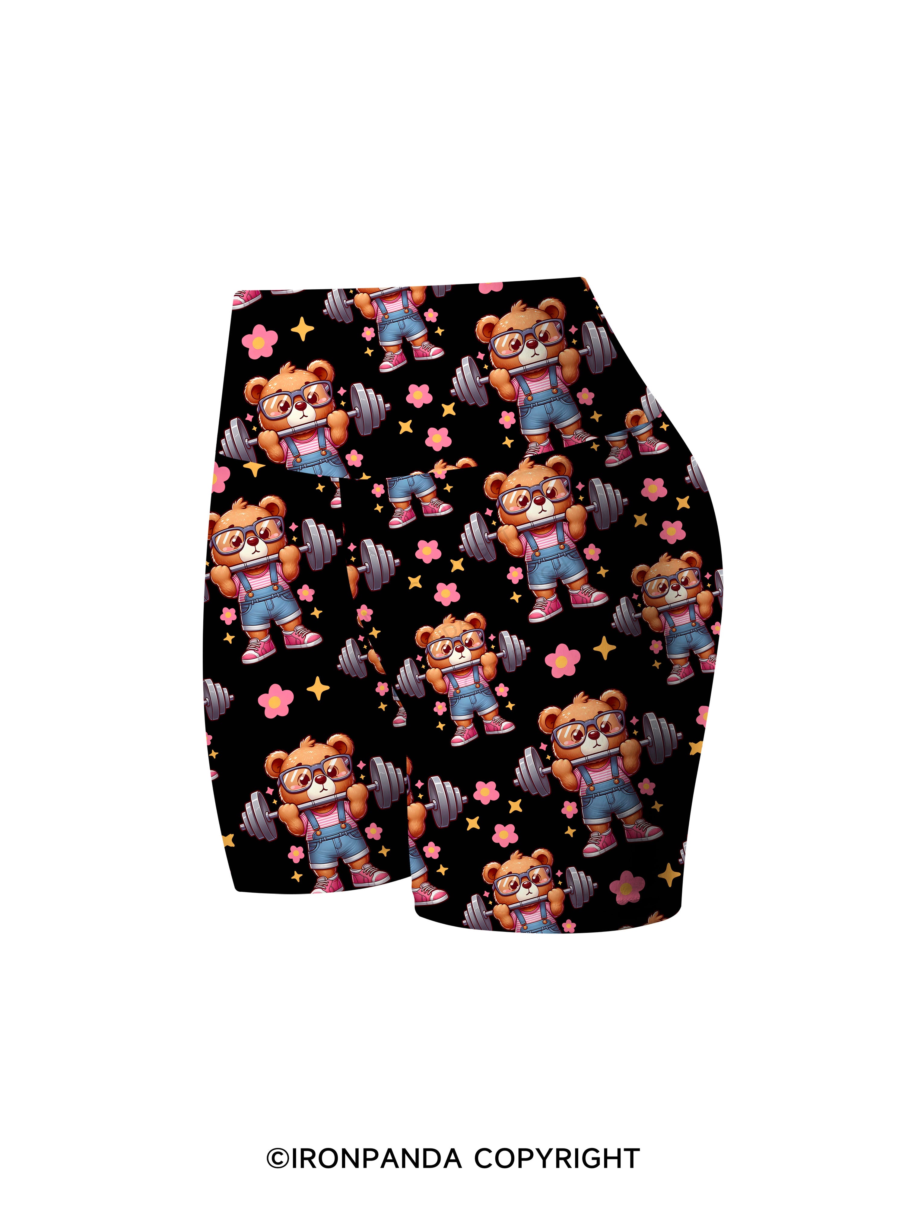 KINDA STRONG, SORTA FLUFFY Printed Yoga Cycling Shorts