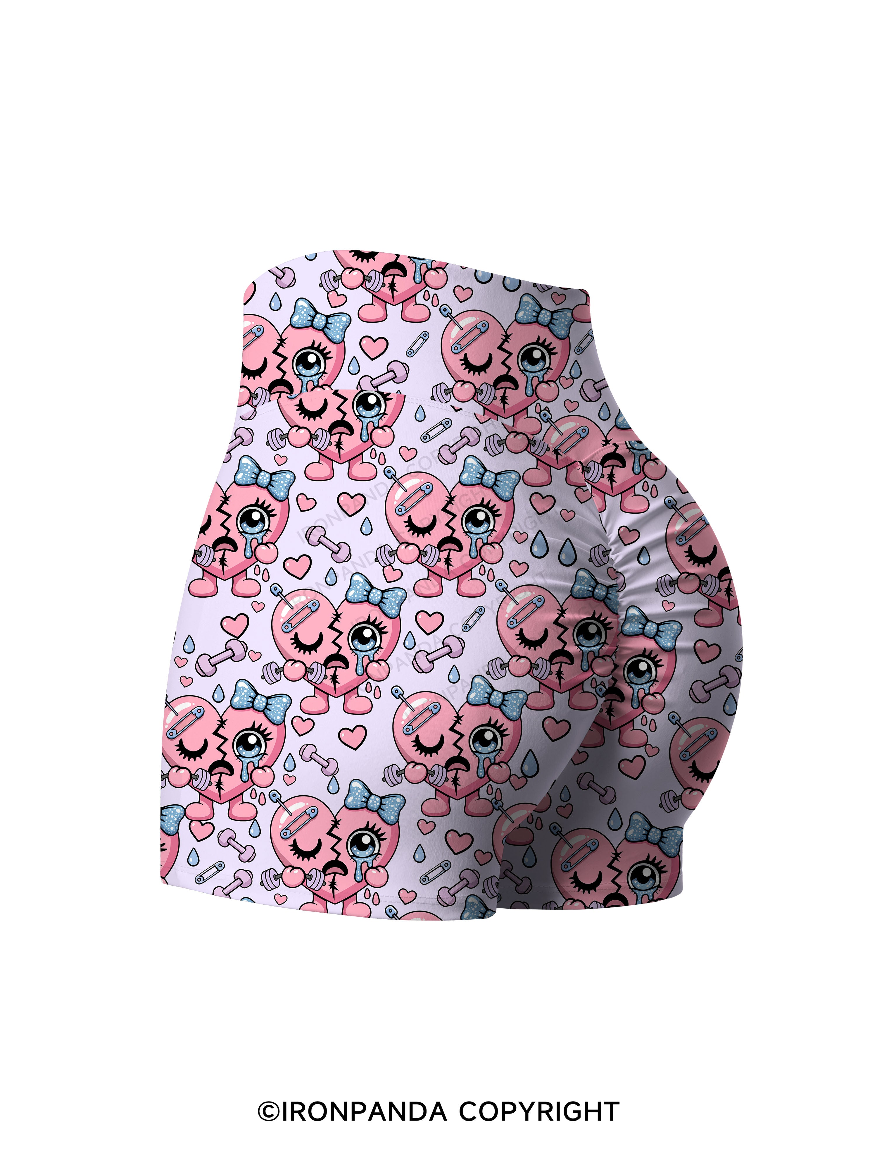 BROKEN BUT STRONGER Printed Yoga Shorts