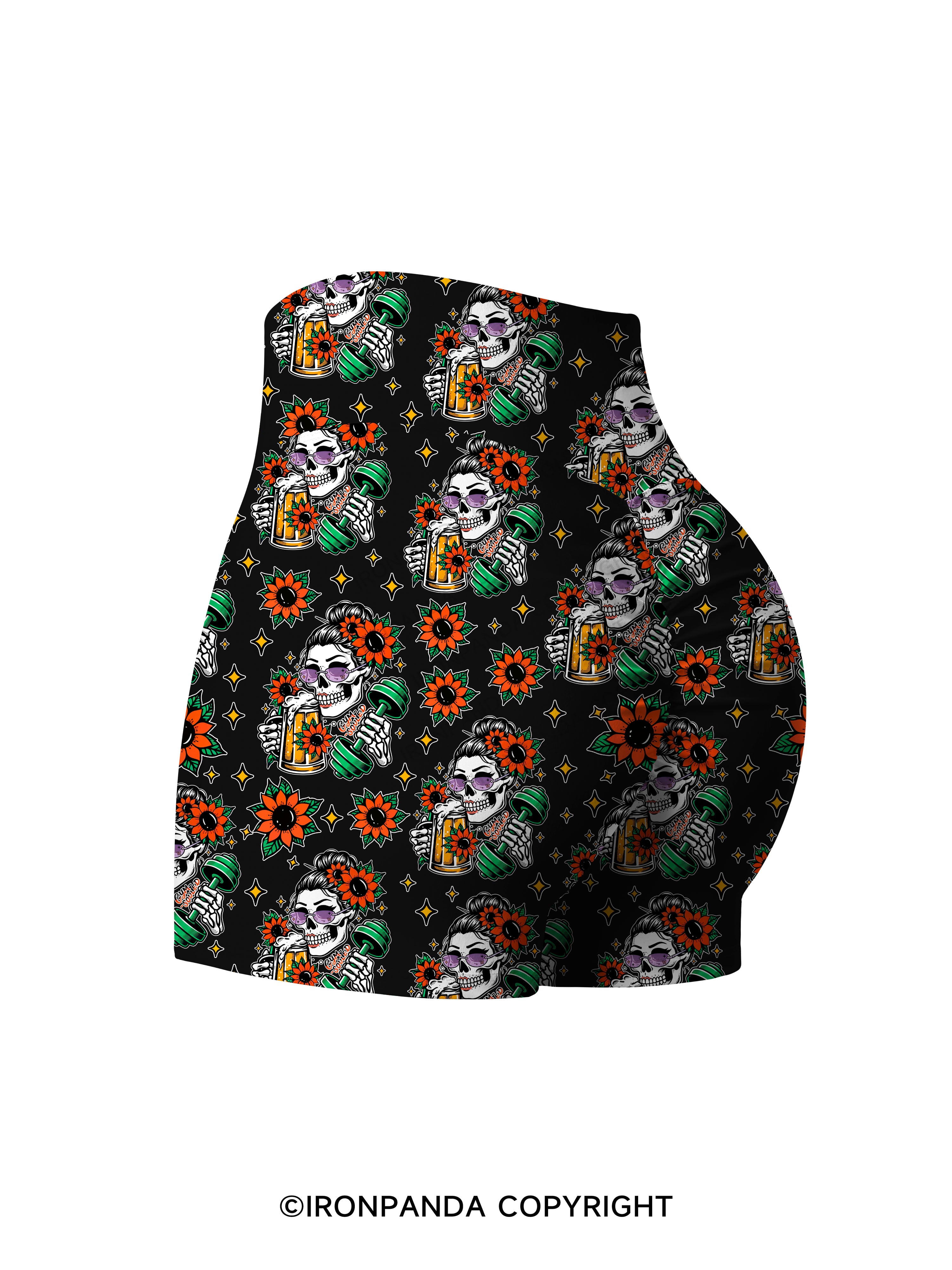 BURPEES ？I THOUGHT YOU SAID BEER PLEASE Printed Yoga Shorts