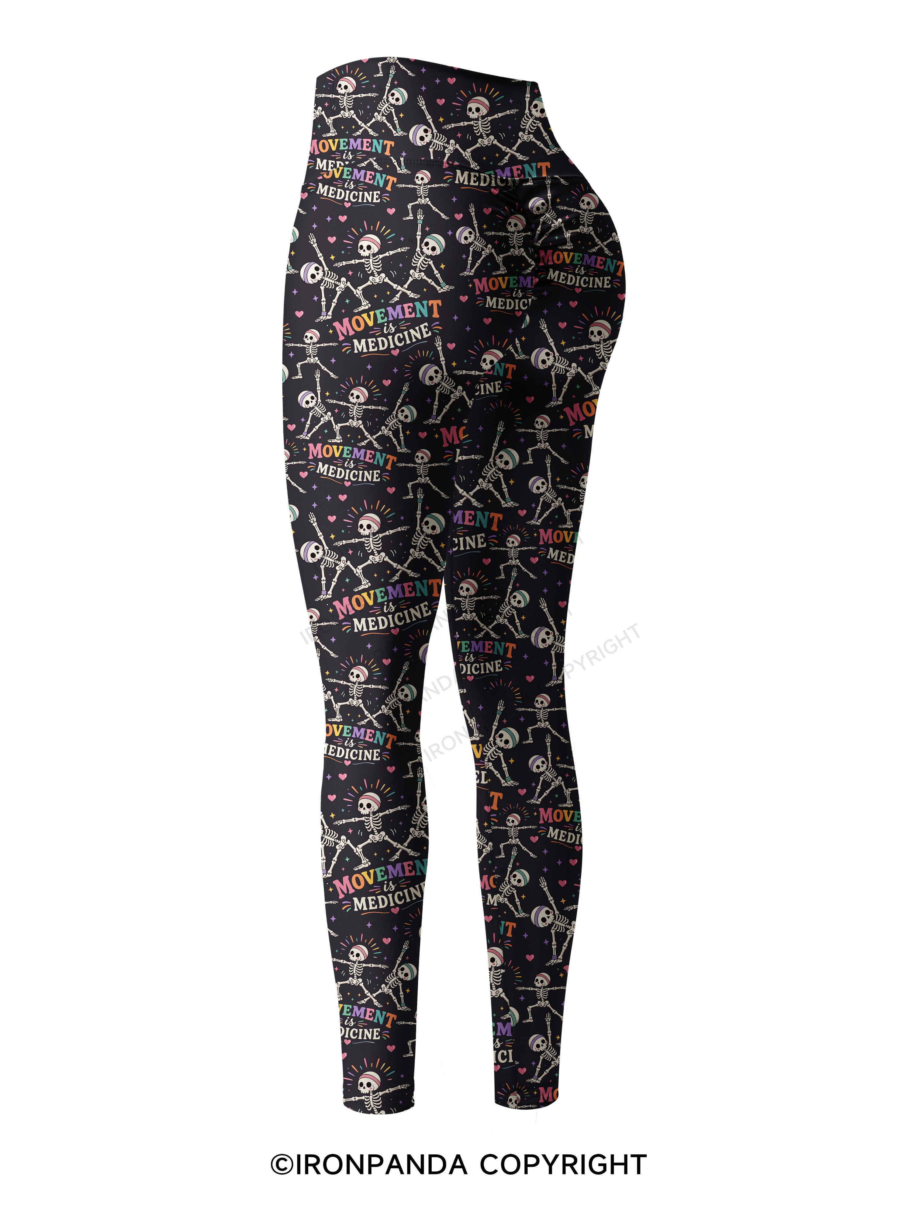 Movement Is Medicine Printed Yoga Pants