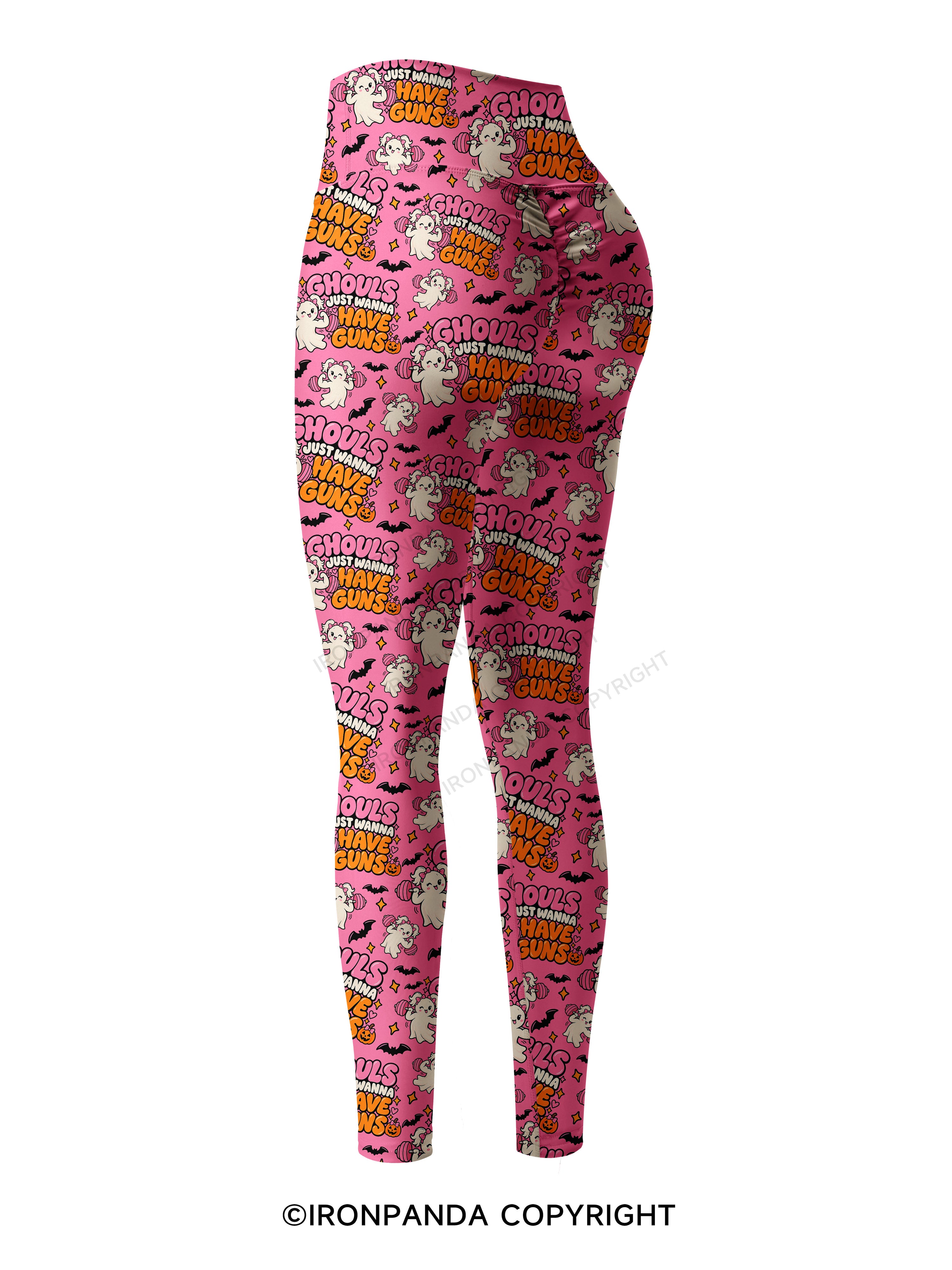 GHOULS JUST WANNA HAVE GUNS Printed Yoga Pants