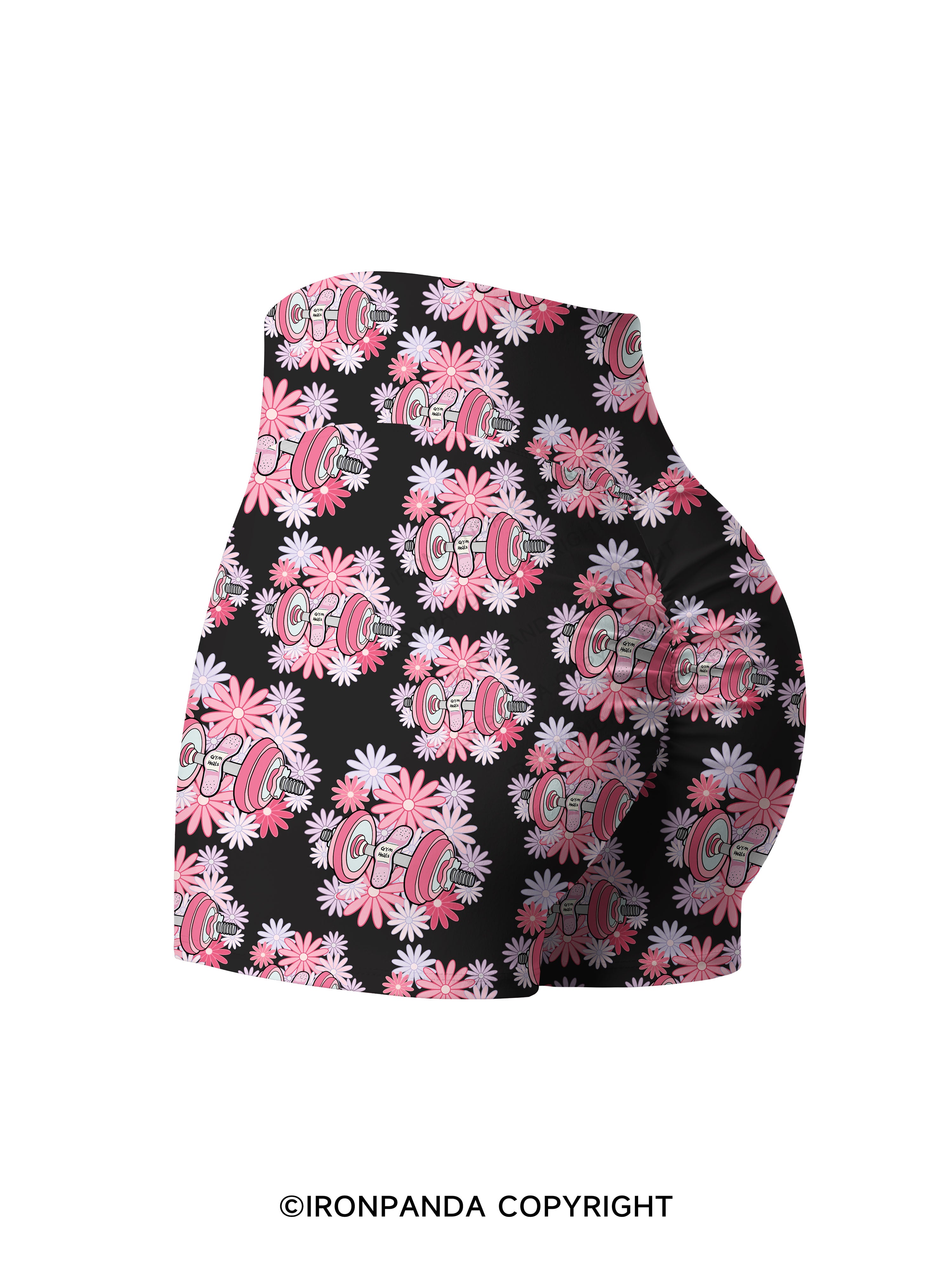gym heals Printed Yoga Shorts